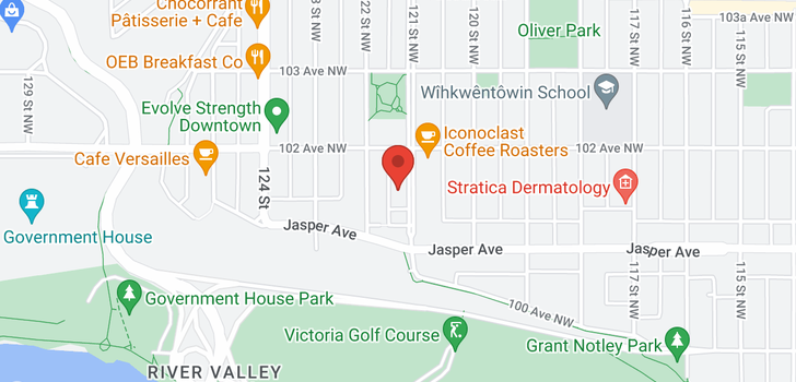 map of 10138 121 ST NW NW